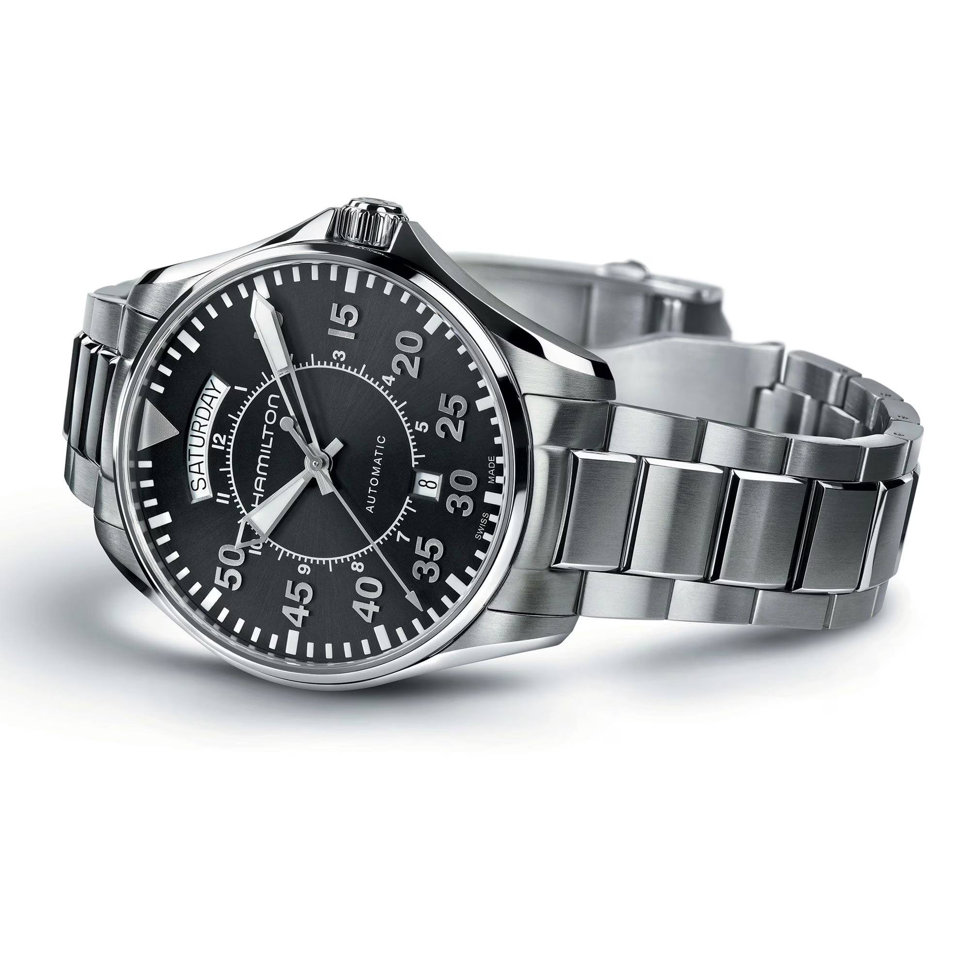 カーキ アビエーション Pilot Day Date Auto H64615135 画像3